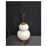 Mid century bulbous glass table lamp