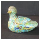 Chinese cloisonnï¿½ duck figurine
