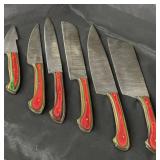Damascus steel 6pc. chefs knife set