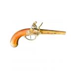 Antique black powder flintlock pistol