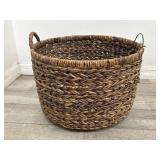 Woven wicker basket, 13ï¿½ h. X 18ï¿½ diam.
