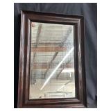 Antique ogee framed mirror