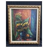 Framed signed oil on canvas impressionism
