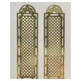 Pair of vintage pierced polished brass