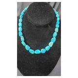 Sterling silver (925) and turquoise necklace