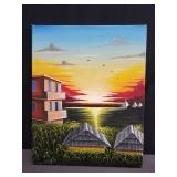 Signed Jean Joseph Monfort oil painting on canvas