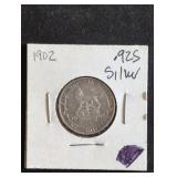 Sterling silver 1902 Great Britain One Shilling