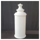 Vintage milk glass cover jar