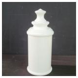 Vintage milk glass cover jar