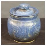 Vintage signed stoneware canister