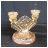 Carnival glass candelabra