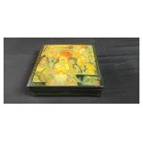 Vintage signed Russian handpainted lacquer box