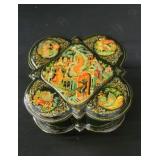 Vintage Russian handpainted lacquer box