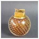 Vintage  Handblown glass polished bottom lighter