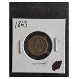 1863 Indian Head Cent coin