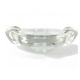 Vintage signed Steuben Crystal double crimped