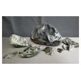 Box of rock specimens