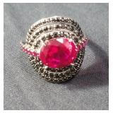 Sterling silver (925) & ruby ring