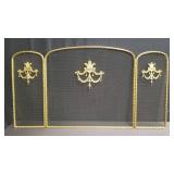 Brass fire screen
