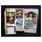 Group of 3 vintage 16" porcelain dolls -