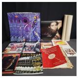 Box of miscellaneous vintage calenders, comic