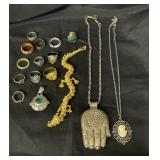Group of costume jewelry