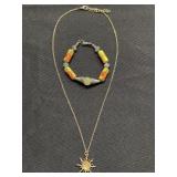 Group of necklace and bracelet