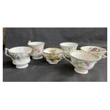 Group of 6 bone china tea cups