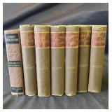 7 Antique Charles Dickens & Walter Scott books