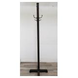 Vintage metal & brass coat rack