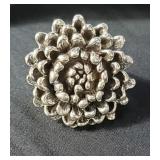 Sterling silver (925) flower ring