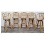 5 bentwood swivel bar stools