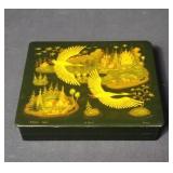 Signed vintage Russian handpainted lacquered box
