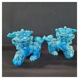 Pair of Vintage ceramic foo dogs