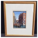 Framed signed Johnathan Pike watercolor painting