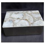 Geode metal trinket box