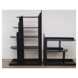 Pair of art deco painted shelf