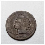 1887 Indian head US cent penny currency coin