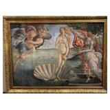 Framed "The Birth of Venus" print by Botticelli