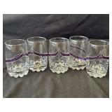 Group of 5 Parka glass cups