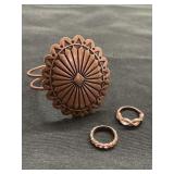 Copper-tone jewelry lot