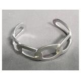 Sterling silver oval link bracelet