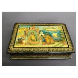 Vintage signed and hand painted Russian Lacquer