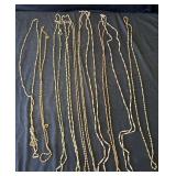 Group of 10 large vintage beaded necklaces