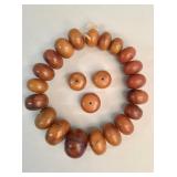 23 antique phenolic ï¿½African amberï¿½ beads