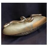 Gold-tone metal snake bowl
