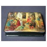 Vintage Russian hand-painted lacquered box
