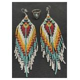 Group of southwestern earrings and ring