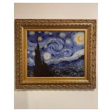 Framed Vincent Van Gogh  "Starry Night" canvas