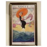 Helen Dryden framed Vogue art on wood